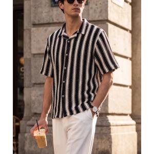 シャツ 半袖 「T19」「NOLS/ノルス」CROCHET S/S SHIRTS メンズ レディース