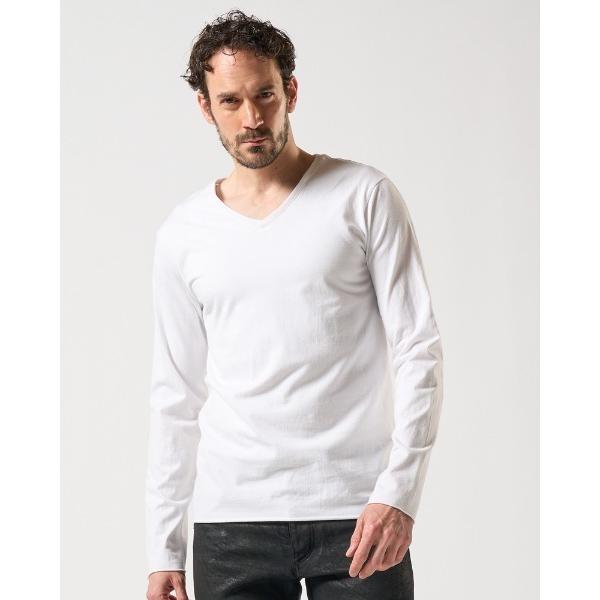 tシャツ cut-off V-neck L/S メンズ