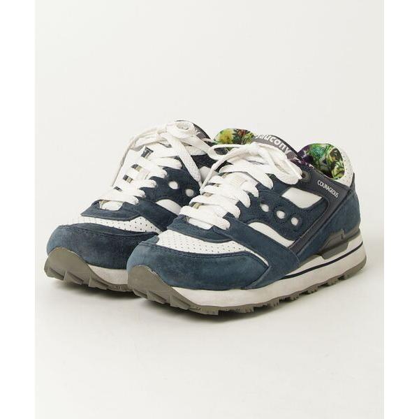 「Saucony」 ローカットスニーカー 36 ブルー レディース
