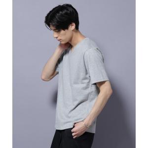 「NANO universe」 半袖Tシャツ L トップグレー メンズ