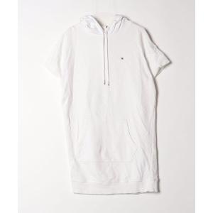 「TOMMY HILFIGER」 ワンポイント半袖ワンピース X-SMALL ホワイト レディース