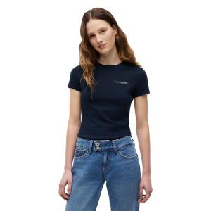 tシャツ エッセンシャルロゴスリムTシャツ レディース