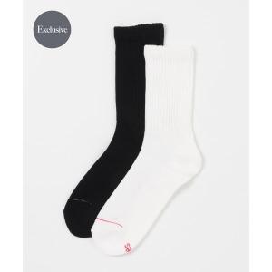 靴下 「別注」HANES×DOORS　クルーソックス2P メンズ