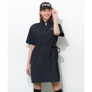 ワンピース 半袖 「PING APPAREL」全方向ストレッチサッカーワンピース 「GOLD」 (LADIES)