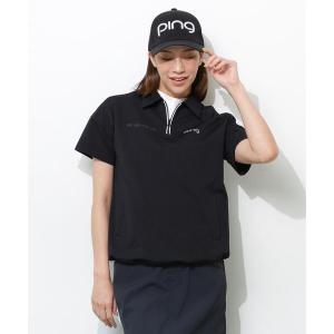 ポロシャツ ポロ 「PING APPAREL」PEサッカー半袖ポロシャツ 「GOLD」 (LADIES) レディース