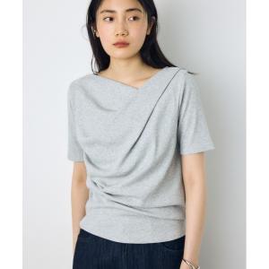 tシャツ 「接触冷感」ドレープ5分袖トップス レディース