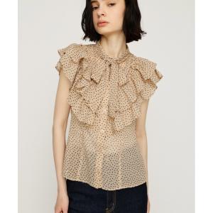 ブラウス シャツ FRILL RIBBON BLOUSE フリルリボンブラウス 夏服 レディース