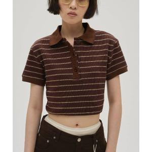 tシャツ Border Polo Tops 12610606 レディース