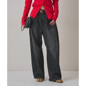 ワイドパンツ ジーンズ デニム デニムパンツ バレルデニム レディース