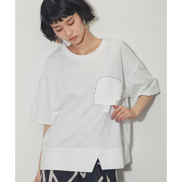 tシャツ 異素材切り替えTシャツ レディース