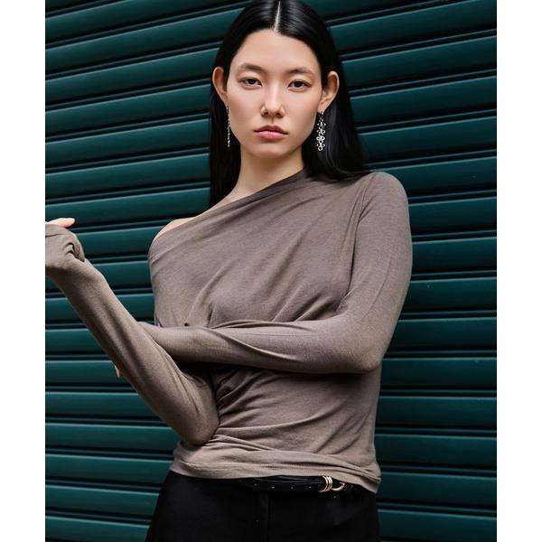 tシャツ 「kiehtova」VEIL DRAPE TOPS/ヴェール ドレープ トップス KTWR...