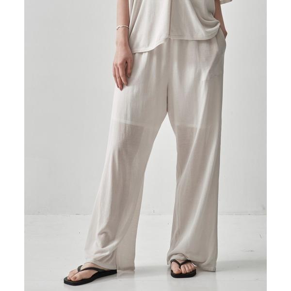 スウェットパンツ ジャージ 「ATON/エイトン」HIGH TWIST COTTON WIDE EA...