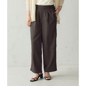 ワイドパンツ パンツ 「５サイズ展開」麻調 ワイドパンツ レディース