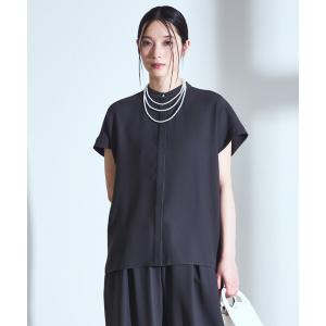 ブラウス シャツ 夏 「セットアップ対応」シフォンジョーゼット バックプリーツブラウス レディース