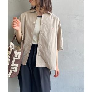 「DANTON」 半袖シャツ 38 グレイッシュベージュ レディース