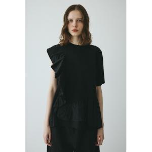 tシャツ 半袖 Docking ruffle peplum tops / ドッキングラッフルペプラムトップス レディース