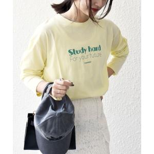 「monmimi」 長袖カットソー ONE SIZE イエロー レディース