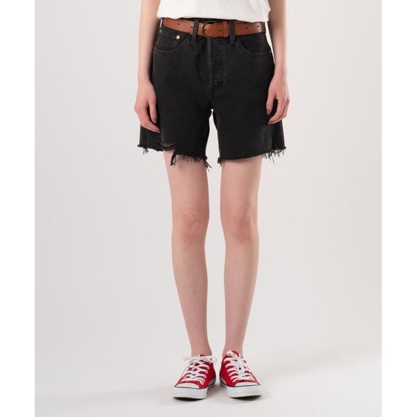 「Levi's」 デニムショートパンツ 25inch ブラック レディース