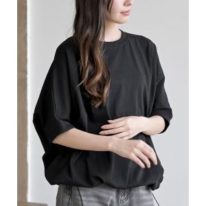 tシャツ 裾ドロストドルマンＴ レディース