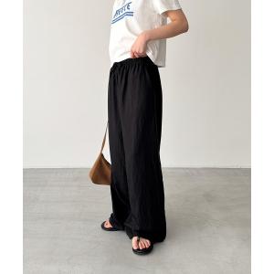 ペチパンツ uvカット ワイドパンツ パンツ El mar　コードレーンイージーパンツ レディース