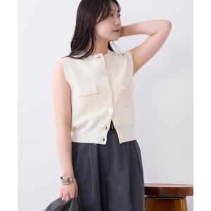 ニット セーター クルーネックニットベスト レディース