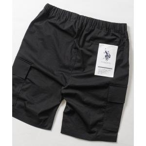 ハーフパンツ ワイドパンツ カーゴパンツ 「3」「U.S.POLO ASSN.」ワンポイント刺繍 ストレッチ ワイドカーゴショーツ メンズ レディース