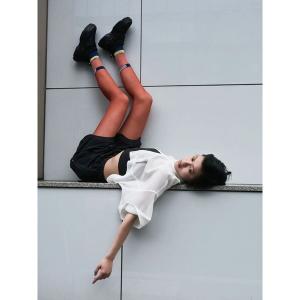 ブラウス シャツ 夏 半袖 CONSTRUCTIVE MESH TOPS / コンストラクティブメッシュトップ レディース