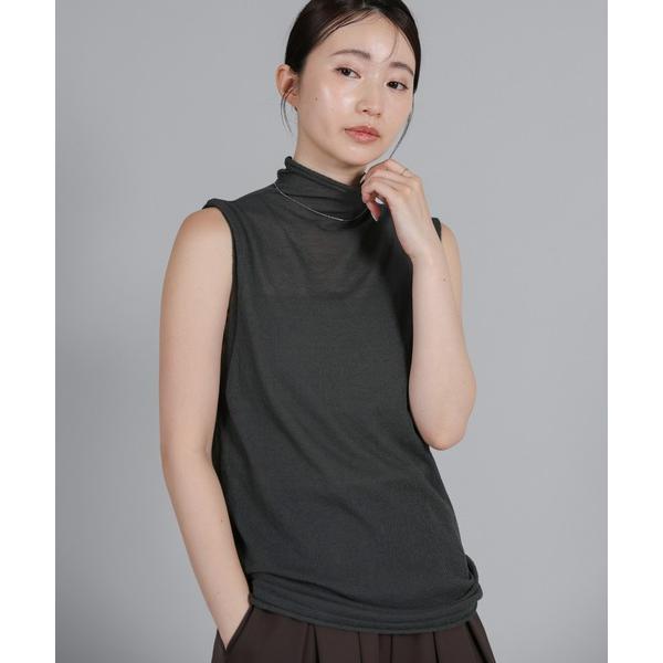 ニット セーター 「Et」Mock Neck Sleeveless Knit Tops レディース