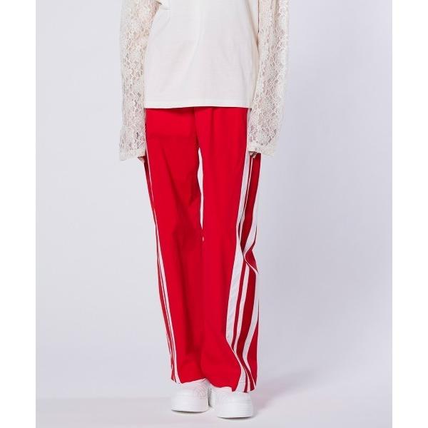 パンツ ストレッチタフタ ラインパンツ レディース