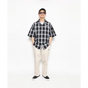 シャツ HOOK OPEN COLLAR CHECK SHIRTS メンズ