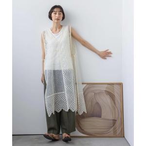 ワンピース 「natural by clip」レースパッチワークワンピース