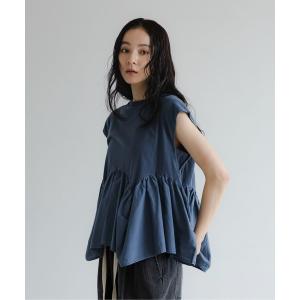 tシャツ ドッキングペプラムノースリーブ　1032148 レディース