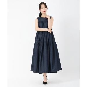 ワンピース スーパーライトデニム_ライトデニム前後2WAYワンピース