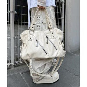ショルダーバッグ 「Never mind the XU」2way faux leather bag / 「ネバーマインド ザ エックスユー」2WAYフェイクレザーバッグ「着用動画あり」