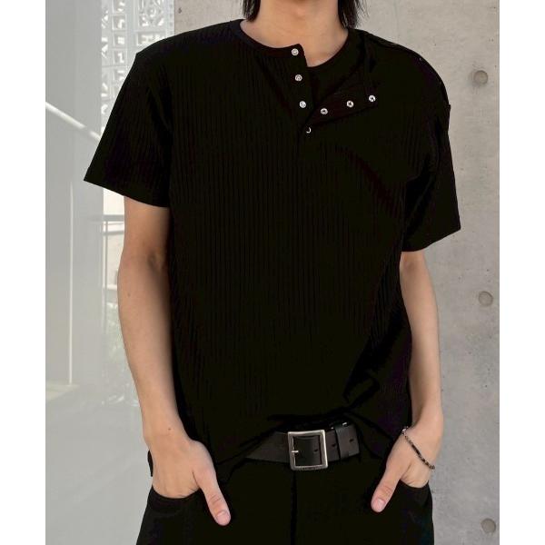 ヘンリーネック tシャツ 「nmtc+」Shoulder Henley Eyelet Tee / 「...