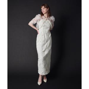 ドレス puffy flower dress