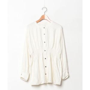 「GLOBAL WORK」 長袖ブラウス M ベージュ レディース