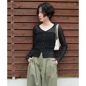 「titivate」 ニットカーディガン M ブラック レディース