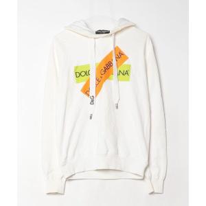 「DOLCE&GABBANA」 プルオーバーパーカー 46 ホワイト メンズ