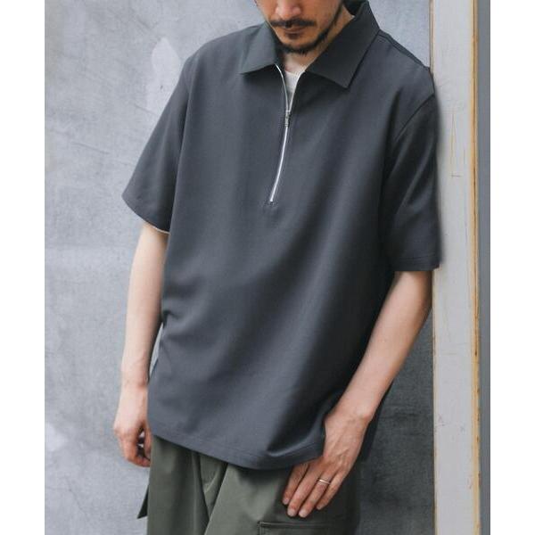 シャツ 半袖 冷感+速乾TRストレッチハーフZIP プルオーバー メンズ