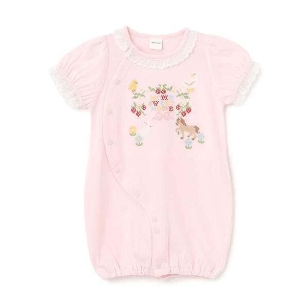 ベビー服 ロンパース クロスステッチ2WAYオール