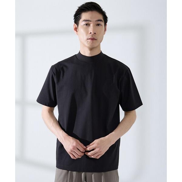 tシャツ 「SMART CLOSET/WEB限定」シルケット天竺 モックネック Tシャツ / 接触冷...