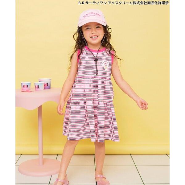 ワンピース 「リンク」サーティワン　ボーダーノースリーブワンピ キッズ 子供服 女の子