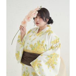 浴衣 「Louisy」「大きいサイズ」アソート花柄セパレート浴衣セット レディース