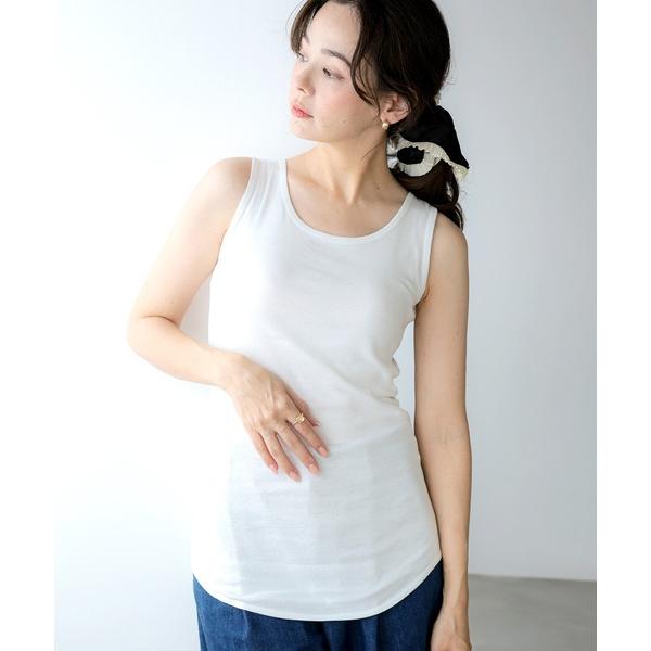 タンクトップ ノースリーブ レディース コットンタンクトップ フレアヘム 綿100% 無地 夏服 レ...