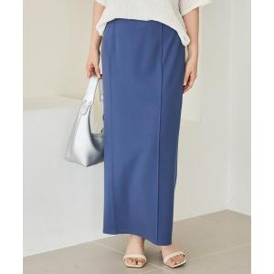 ロング スカート 夏 「洗える」切替ポンチナロースカート｜驚きの細見え/ON/OFF着回し/Iライン/ストレッチ/ロングスカート