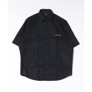 シャツ 半袖 「ARMANI EXCHANGE」 AXロゴ ボクシーフィット 半袖シャツ メンズ