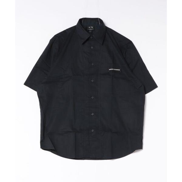 シャツ 半袖 「ARMANI EXCHANGE」 AXロゴ ボクシーフィット 半袖シャツ メンズ
