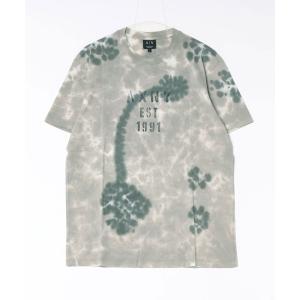 tシャツ 「ARMANI EXCHANGE」 AXロゴ タイダイ レギュラーフィット 半袖クルーネックTEE メンズ