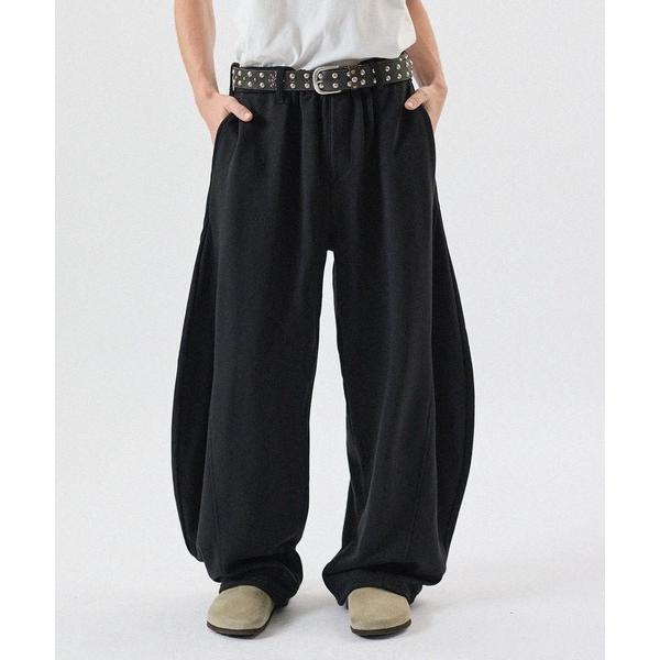 ワイドパンツ スウェットパンツ ジャージ バルーンシルエット スウェットカーブパンツ/アラジンパンツ...